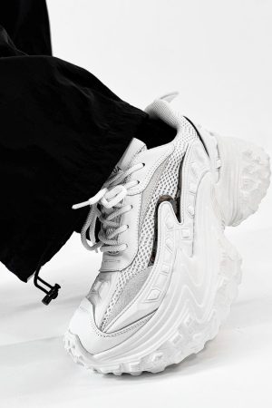 White Height-Increasing Mech Dad Shoes for Men and Women - Paris Street Style Trendy Niche Couple Shoes with Durable Sole