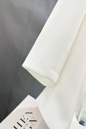 White Lightweight Elegant Blazer - Women's Chinese Street Style Suit Jacket for Summer 2025 Fashion