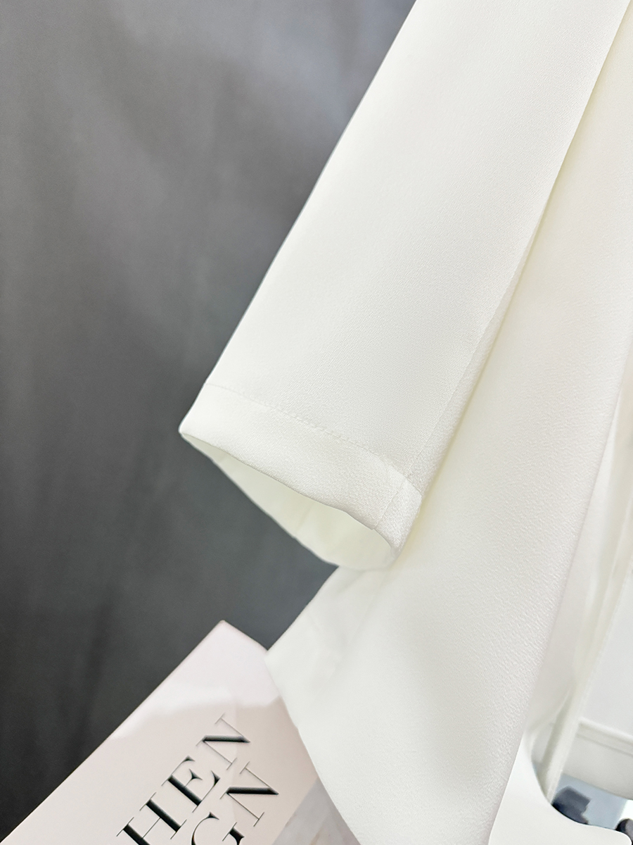 White Lightweight Elegant Blazer - Women's Chinese Street Style Suit Jacket for Summer 2025 Fashion White Lightweight Elegant Blazer - Women's Chinese Street Style Suit Jacket for Summer 2025 Fashion