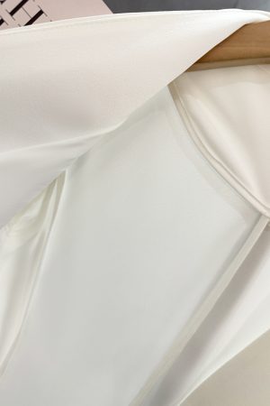 White Lightweight Elegant Blazer - Women's Chinese Street Style Suit Jacket for Summer 2025 Fashion