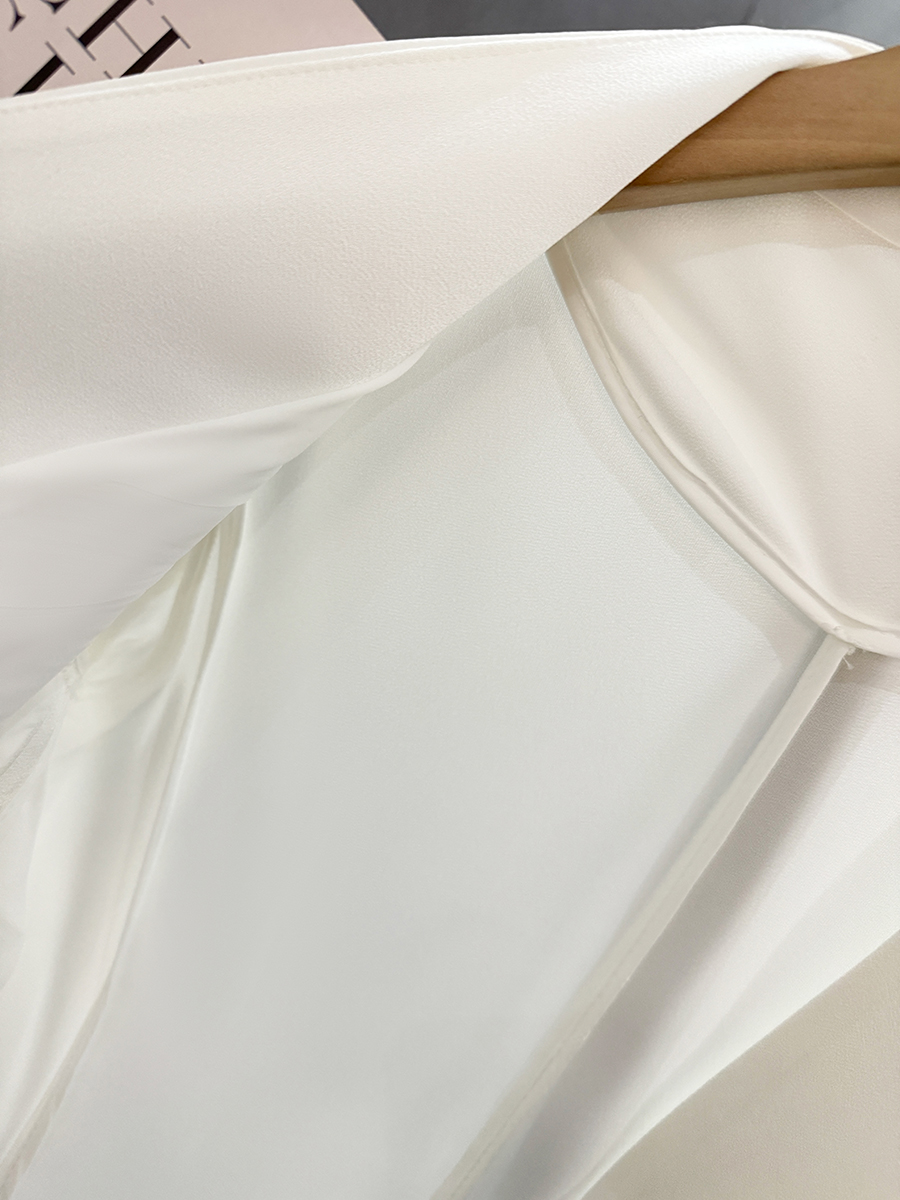 White Lightweight Elegant Blazer - Women's Chinese Street Style Suit Jacket for Summer 2025 Fashion White Lightweight Elegant Blazer - Women's Chinese Street Style Suit Jacket for Summer 2025 Fashion