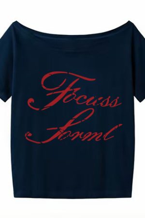 White Off-Shoulder T-Shirt for Women - Summer Letter Print, Slim Fit, Short Sleeve Cropped Top, Sexy Shoulder-Baring Style