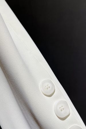 White Suit Jacket for Women, Unique Back Split Blazer, Niche Goddess Style, Spring Autumn 2025 Fashion, Chic Outerwear
