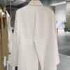 White Suit Jacket for Women, Unique Back Split Blazer, Niche Goddess Style, Spring Autumn 2025 Fashion, Chic Outerwear