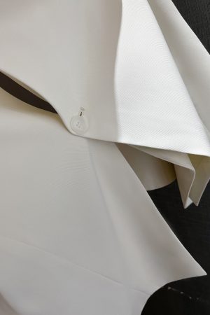 White Suit Jacket for Women, Unique Back Split Blazer, Niche Goddess Style, Spring Autumn 2025 Fashion, Chic Outerwear