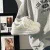White Thick-Soled Casual Sneakers for Women - Simple Versatile Sports Shoes for Summer 2025, Trendy and Comfortable Footwear