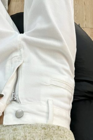 White Wide-Leg Jeans for Plus Size Women - 2025 New Style, Slimming Loose Straight-Leg Pants for Petite and Curvy Fit