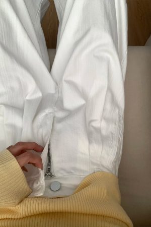 White Wide-Leg Pants for Women - 2025 New Style Loose High-Waisted Plus Size Slimming BF Fashion