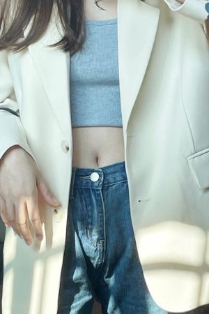 White Women's Blazer - High-End Street Fashion Suit Jacket, Loose Casual Silhouette, Slim Fit for Spring & Autumn 2025