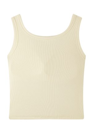 Wide Strap Tank Top with Chest Pads for Women - 2025 Spring/Summer Camisole - Perfect for Layering & Early Spring Outfits