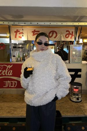 Winter Curly Pullover Jacket - Cozy Private Outfit for Women, Trendy Layering Piece for Y2K and Korean Style Fashion