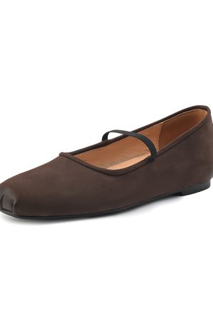 Women's 2025 Summer Soft-Soled Ballet Flats in Top Layer Cowhide - Height-Increasing, Large Size 41, Stylish Comfort