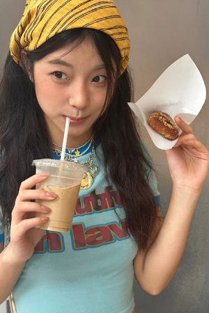 Women's American Retro Color-Blocked Short T-Shirt - Summer Pure Cotton, Slim Fit, Trendy Shoulder Top, Casual Fashion