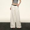 Women's American-Style Super White Wide-Leg Jeans - 2025 Summer Loose Curved Straight Pants for Versatile Y2K Fashion
