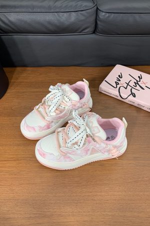 Women's Black and White Panda Sneakers - Breathable Thick-Soled Footwear for 2025, Versatile Design, Trendy Y2K Style