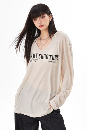 Women's Black Loose Jazz Top - Spicy Girl Dancing Summer Shirt with Sun Protection, Airy Design for Comfort