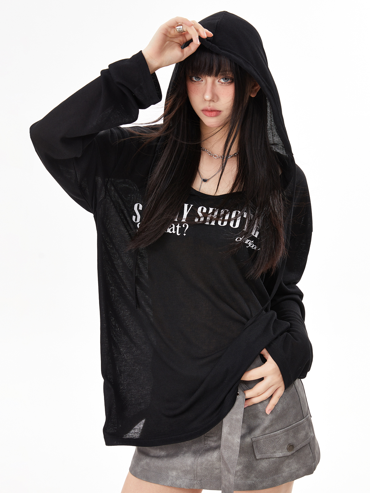 Women's Black Loose Jazz Top - Spicy Girl Dancing Summer Shirt with Sun Protection, Airy Design for Comfort Women's Black Loose Jazz Top - Spicy Girl Dancing Summer Shirt with Sun Protection, Airy Design for Comfort