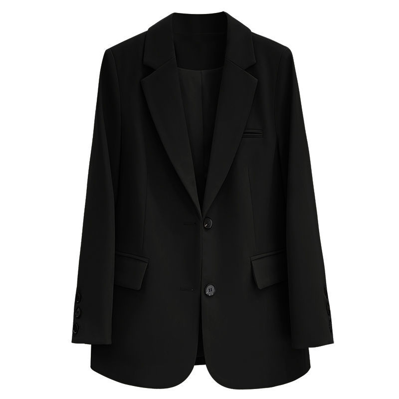 Women's Black Slimming Blazer - High-End British Street Fashion for Spring & Autumn 2025, Versatile Small Suit Jacket Women's Black Slimming Blazer - High-End British Street Fashion for Spring & Autumn 2025, Versatile Small Suit Jacket