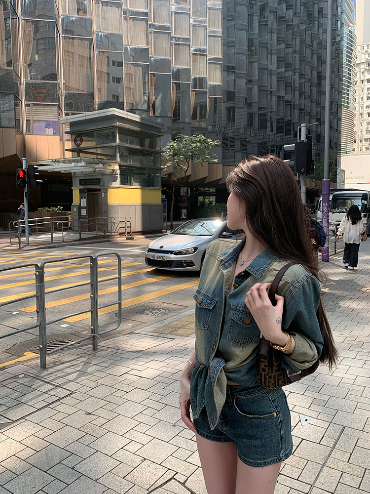 Women's Bodycon Denim Shorts - Slimming Blue Hot Pants, Stretchy Fit, Stylish Casual Summer Wear Women's Bodycon Denim Shorts - Slimming Blue Hot Pants, Stretchy Fit, Stylish Casual Summer Wear