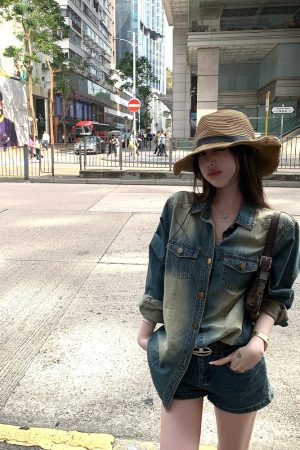 Women's Bodycon Denim Shorts - Slimming Blue Hot Pants, Stretchy Fit, Stylish Casual Summer Wear