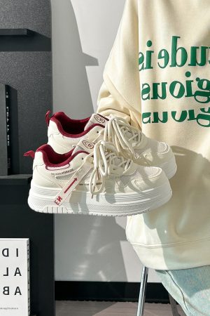 Women's Breathable Mesh Board Shoes - Shallow Spring Series, Height-Increasing Thick Sole, Perfect for Skirts, White Summer Footwear