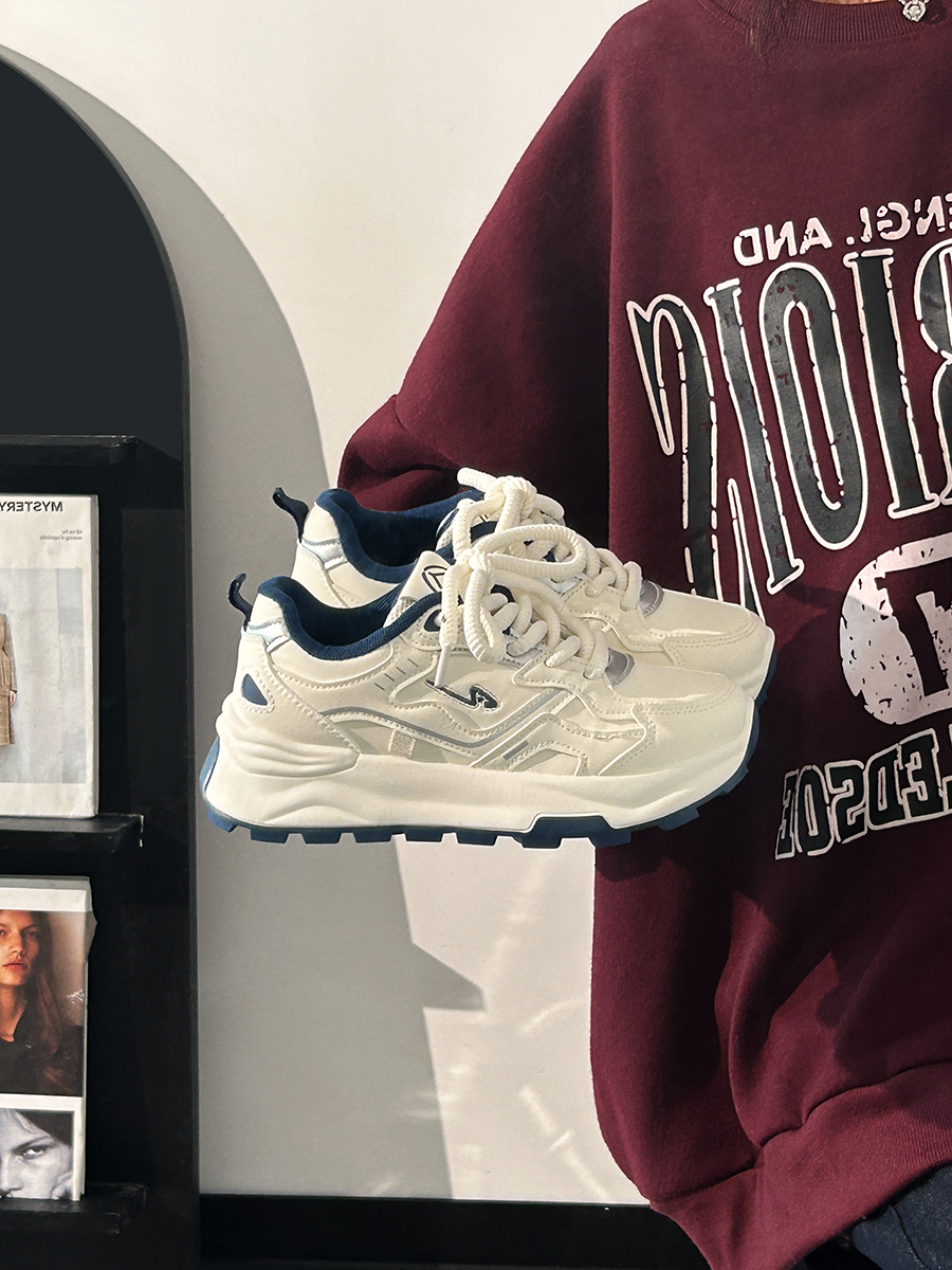 Women's Breathable Mesh Lightweight Soft-Soled Dad Shoes in Wine Red - Versatile Y2K White Sneakers for Everyday Style Women's Breathable Mesh Lightweight Soft-Soled Dad Shoes in Wine Red - Versatile Y2K White Sneakers for Everyday Style