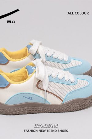 Women's Breathable Mesh Training Shoes, Summer White Sneakers, Original Design Canvas Sneakers for Style and Comfort