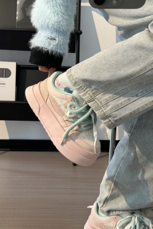 Women's Breathable Platform Sneakers - Summer 2025 Thick-Soled Sweet Style Shoes for Women - Versatile White Sneakers