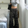 Womenâ€™s Camouflage Cargo Pants - 2025 American Street Style Loose Wide-Leg Hip-Hop Casual Sports Trousers