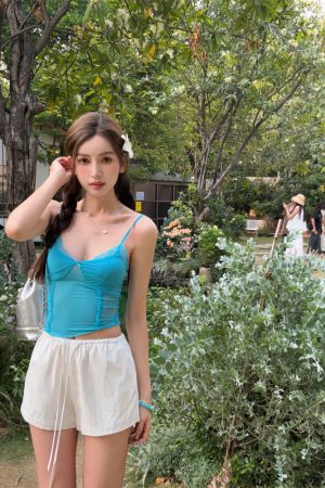 Women's Casual A-Line Drawstring Shorts in Light, Breathable Tencel Cotton-Linen Blend - Summer Essential, Loose Fit