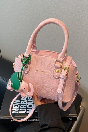 Women's Casual Crossbody Bucket Bag - Trendy 2025 Lychee Pattern Handbag, Versatile Style for Everyday Use