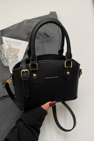 Women's Casual Crossbody Bucket Bag - Trendy 2025 Lychee Pattern Handbag, Versatile Style for Everyday Use