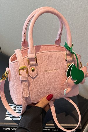 Women's Casual Crossbody Bucket Bag - Trendy 2025 Lychee Pattern Handbag, Versatile Style for Everyday Use