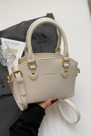 Women's Casual Crossbody Bucket Bag - Trendy 2025 Lychee Pattern Handbag, Versatile Style for Everyday Use