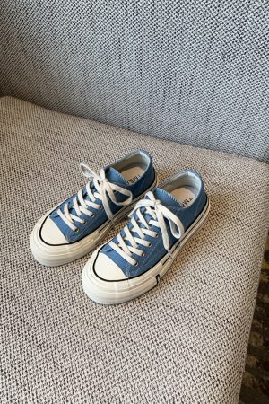 Womenâ€™s Casual Sneakers - 2025 Korean Style Lace-Up Flat Low-Top Canvas Shoes for Versatile Everyday Wear