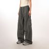 Women's Casual Wide-Leg Paratrooper Pants - Thin Straight Fit, Summer Style, American Workwear, Loose-Fit for Comfort