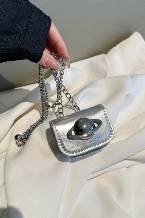 Women’s Chain Waist Bag - Internet Celebrity Style Crossbody Mini Pouch for Jeans, Decorative Leather Waist Belt Bag