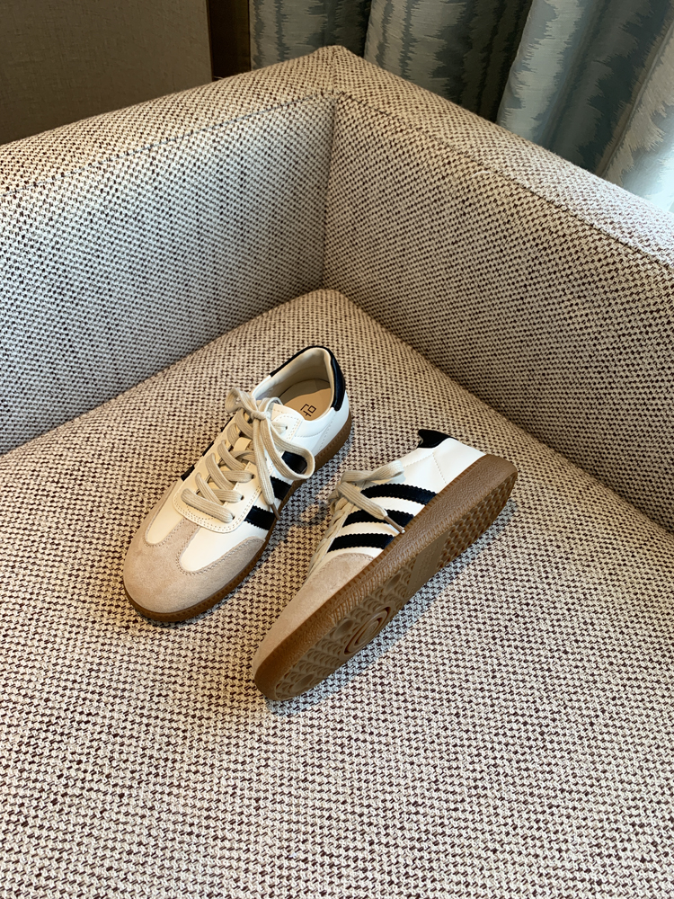 Women's Color-Block Lace-Up Flat Genuine Leather Casual Cycling Sneakers - Trendy 2025 Fashion Footwear Women's Color-Block Lace-Up Flat Genuine Leather Casual Cycling Sneakers - Trendy 2025 Fashion Footwear