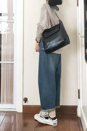 Women's Curved Knife Dad Pants 2025 - Loose Fit Cross Pants for Petite & Plus-Size, Fashionable Sickle Style Jeans