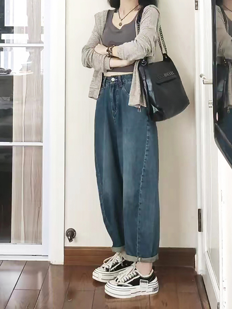 Women's Curved Knife Dad Pants 2025 - Loose Fit Cross Pants for Petite & Plus-Size, Fashionable Sickle Style Jeans Women's Curved Knife Dad Pants 2025 - Loose Fit Cross Pants for Petite & Plus-Size, Fashionable Sickle Style Jeans