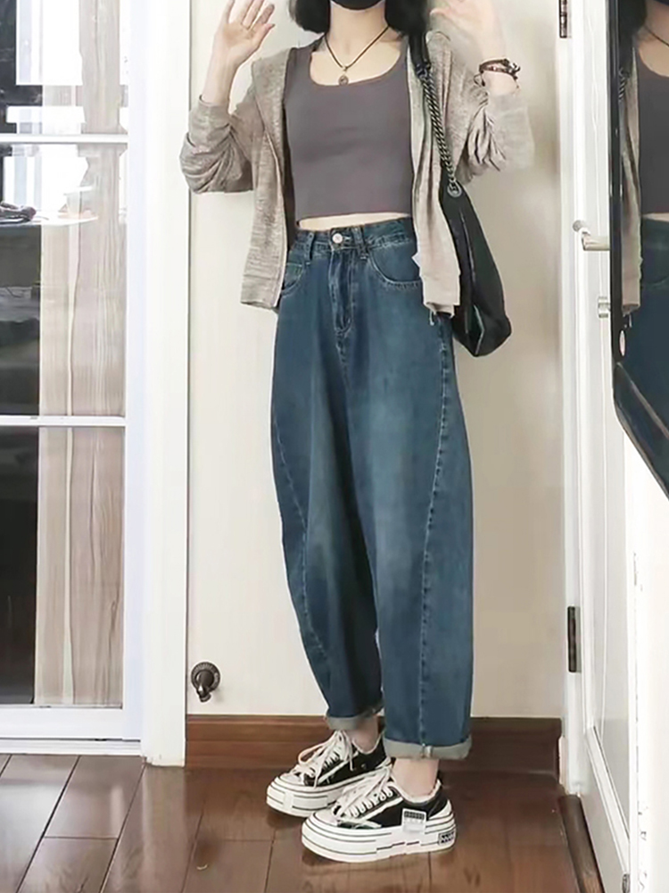 Women's Curved Knife Dad Pants 2025 - Loose Fit Cross Pants for Petite & Plus-Size, Fashionable Sickle Style Jeans Women's Curved Knife Dad Pants 2025 - Loose Fit Cross Pants for Petite & Plus-Size, Fashionable Sickle Style Jeans