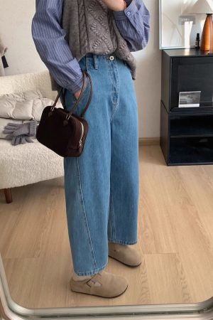 Women's Curved Knife Dad Pants 2025 - Loose Fit Cross Pants for Petite & Plus-Size, Fashionable Sickle Style Jeans