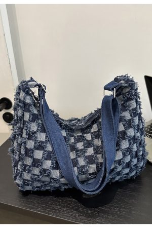 Women's Denim Dumpling Crossbody Bag - Large Capacity Summer Shoulder Tote in Trendy Korean Style 2025