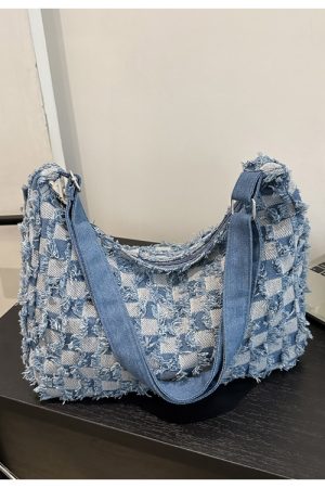 Women's Denim Dumpling Crossbody Bag - Large Capacity Summer Shoulder Tote in Trendy Korean Style 2025