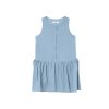 Women's Drawstring Waist Vest Dress, Round Neck A-Line Doll Dress, New Summer Fashion, Loose Fit, Casual Style