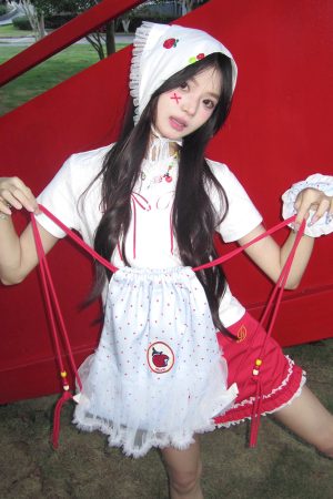 Women's Fitted Bow Tie Print T-Shirt - Sweet and Spicy Short Sleeve Top, Summer Style, Pure Cotton, Slimming Fit