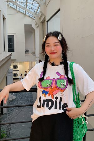 Women's Floral Print T-Shirt, Short Sleeve, Loose Fit, Plus Size, Trendy Spring/Summer 2025 Casual Top