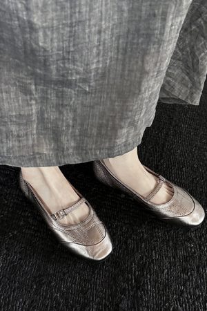 Women's Genuine Leather Round Toe Flat Ballet Shoes - Versatile Comfortable Mary Jane Slip-Ons in Giant Soft Style