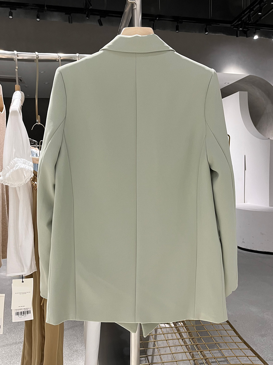 Women's Green Casual Suit Jacket - Trendy Spring Autumn Style for Petite Sizes, Chic Fashion Must-Have Women's Green Casual Suit Jacket - Trendy Spring Autumn Style for Petite Sizes, Chic Fashion Must-Have