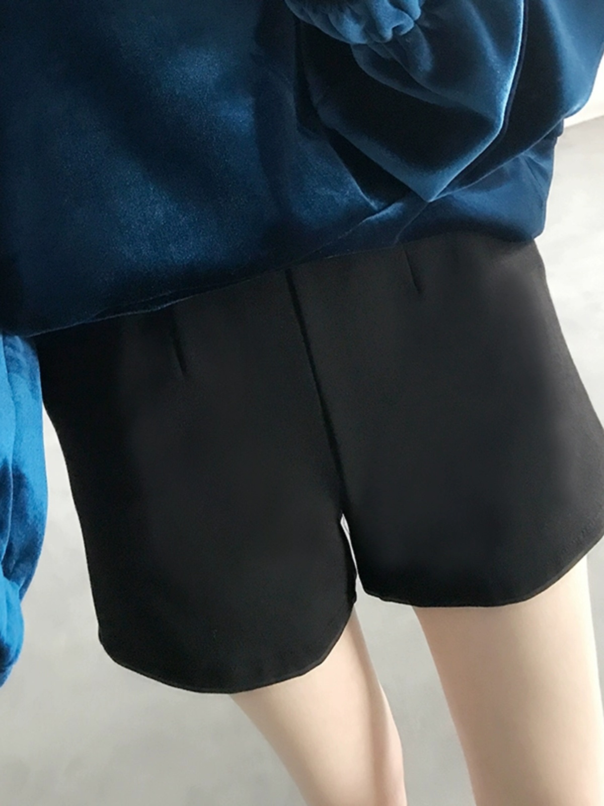 Women's High-Waisted A-Line Shorts, Versatile Wide-Leg Korean Style Casual Pants with Pockets, Slimming Fit Women's High-Waisted A-Line Shorts, Versatile Wide-Leg Korean Style Casual Pants with Pockets, Slimming Fit